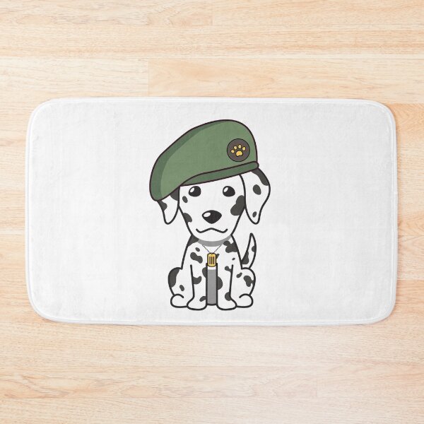 Item preview, Cute Green Beret Dalmatian guard dog on duty designed and sold by Pet Station.