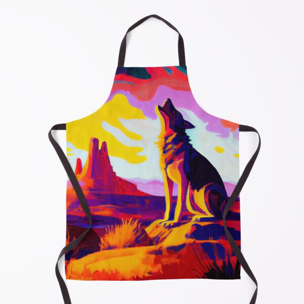 Item preview, A southwestern impressionist painting featuring a howling wolf designed and sold by Patrick Edwards.