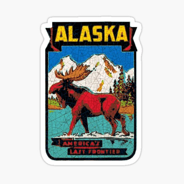 Alaska the Last Frontier USA Moose Sticker