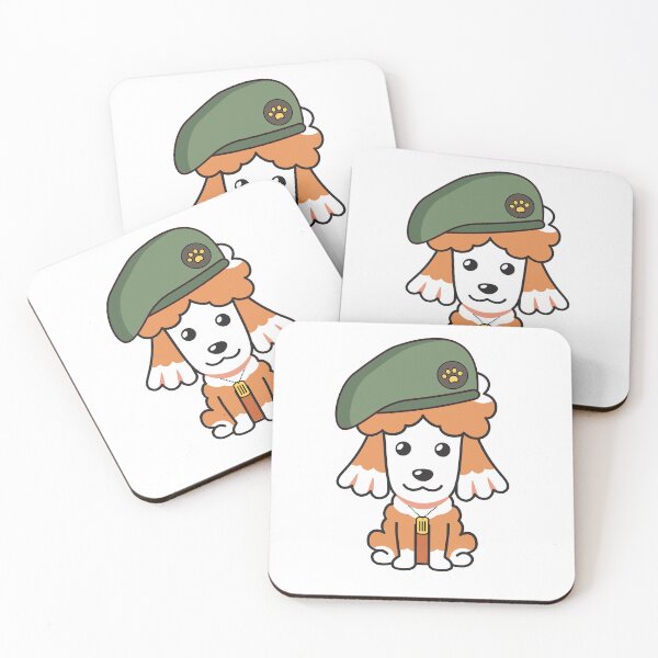 Item preview, Cute Green Beret Brown dog guard dog on duty designed and sold by Pet Station.