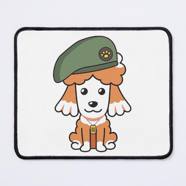Item preview, Cute Green Beret Brown dog guard dog on duty designed and sold by Pet Station.