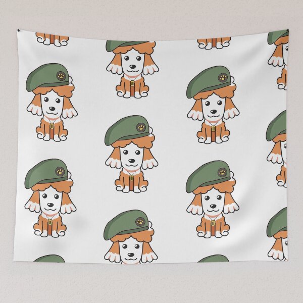 Item preview, Cute Green Beret Brown dog guard dog on duty designed and sold by Pet Station.