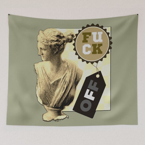 Item preview, Funny adult Go away retro urban greek statue designed and sold by AEROSPACE-IND.