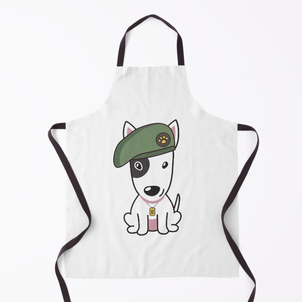 Item preview, Cute Green Beret Bull Terrier guard dog on duty designed and sold by Pet Station.