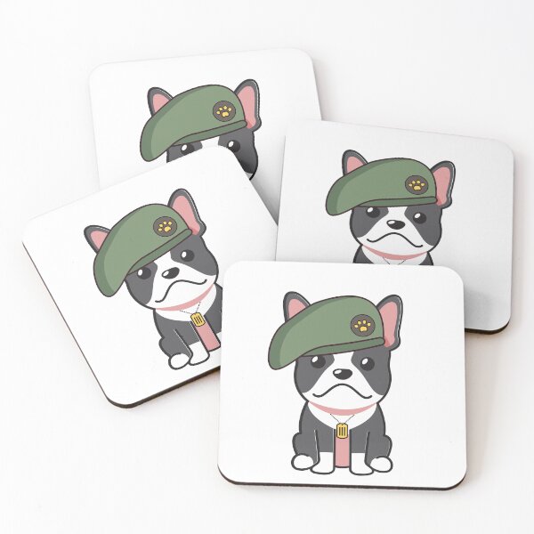 Item preview, Cute Green Beret French Bulldog guard dog on duty designed and sold by Pet Station.
