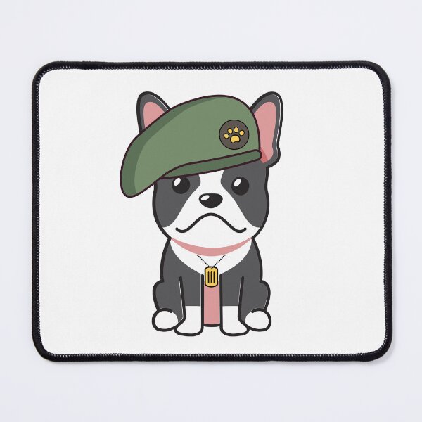 Item preview, Cute Green Beret French Bulldog guard dog on duty designed and sold by Pet Station.