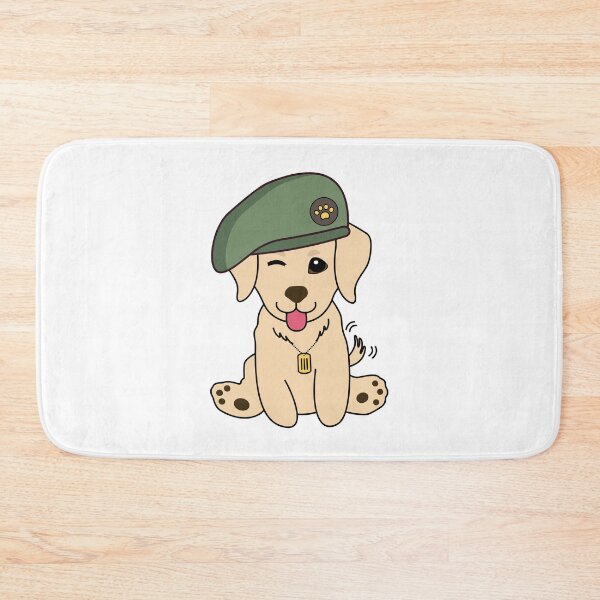 Item preview, Cute Green Beret Retriever guard dog on duty designed and sold by Pet Station.
