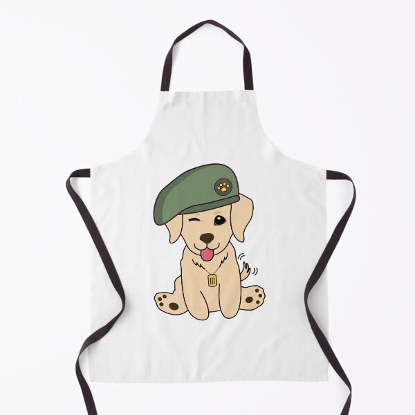 Item preview, Cute Green Beret Retriever guard dog on duty designed and sold by Pet Station.