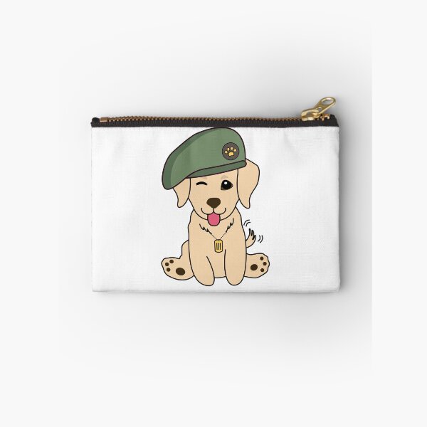 Item preview, Cute Green Beret Retriever guard dog on duty designed and sold by Pet Station.