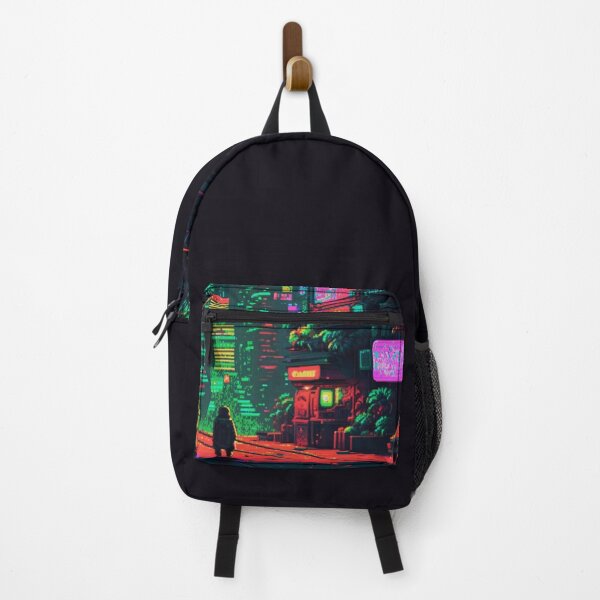 Item preview, Pixel art: cyberpunk city nightscape designed and sold by Christolamber.