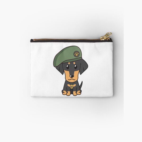 Item preview, Cute Green Beret Dachshund guard dog on duty designed and sold by Pet Station.