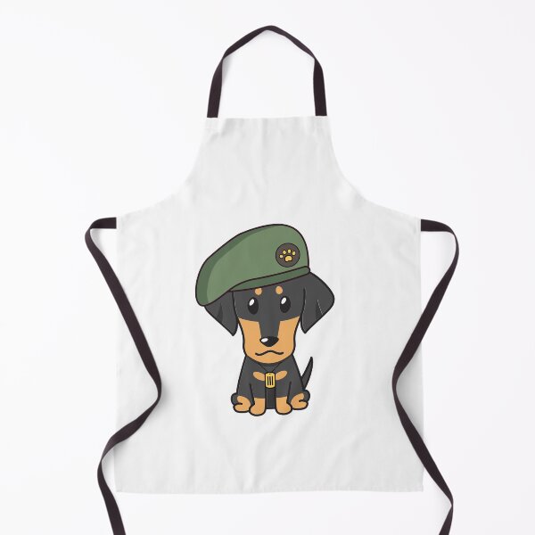 Item preview, Cute Green Beret Dachshund guard dog on duty designed and sold by Pet Station.