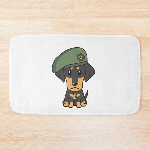Item preview, Cute Green Beret Dachshund guard dog on duty designed and sold by Pet Station.