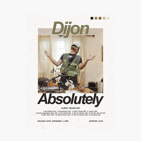 Item preview, Dijon Absolutely Album Art Poster designed and sold by take8.