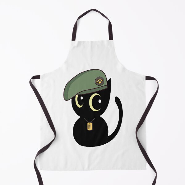 Item preview, Cute Black Cat wearing a green beret designed and sold by Pet Station.