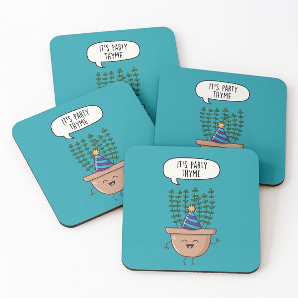 Item preview, It's Party Thyme - plant pun gift designed and sold by LEFDDesigns.