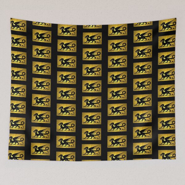 Item preview, Dragon Silhouette Golden Starburst designed and sold by JustSayingGifts.