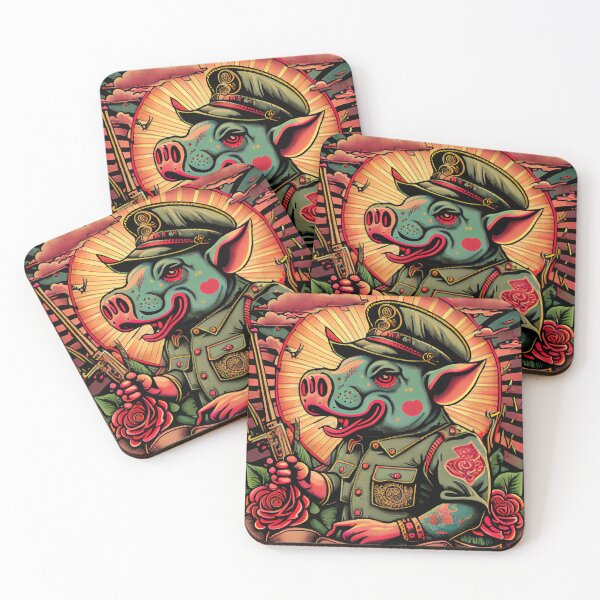 Item preview, Psychedelic Pig Soldier designed and sold by dholzric.