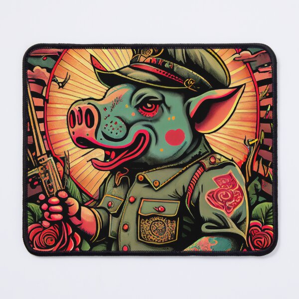 Item preview, Psychedelic Pig Soldier designed and sold by dholzric.
