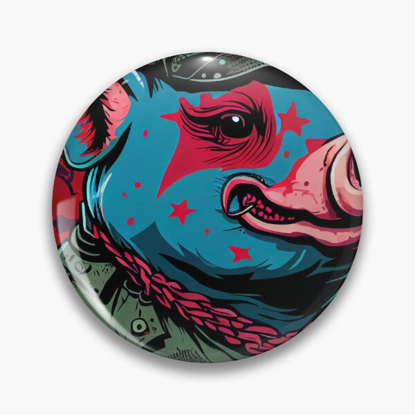 Item preview, Psychedelic Pig with Flag designed and sold by dholzric.