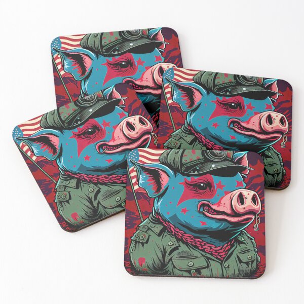 Item preview, Psychedelic Pig with Flag designed and sold by dholzric.