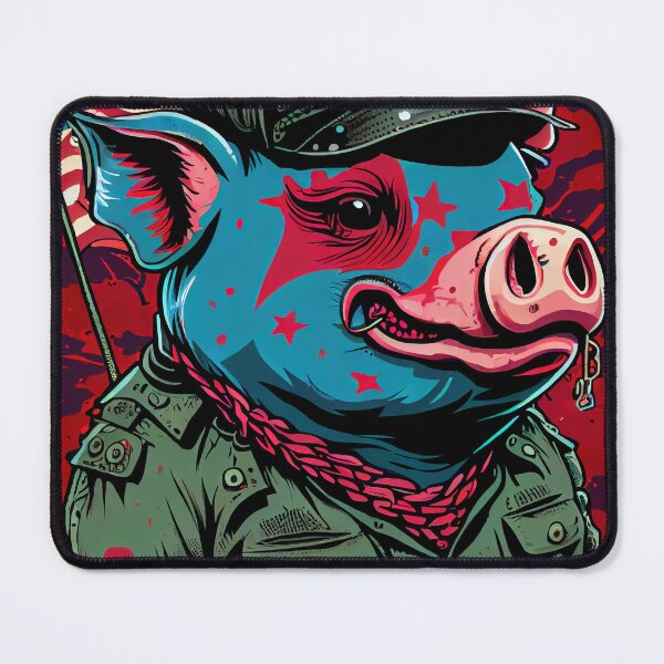 Item preview, Psychedelic Pig with Flag designed and sold by dholzric.