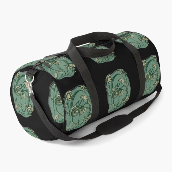 Item preview, Hello Darlin Abstract Face with Glasses and Flowers Line Art Green and Brown Design designed and sold by SleepingInCo.