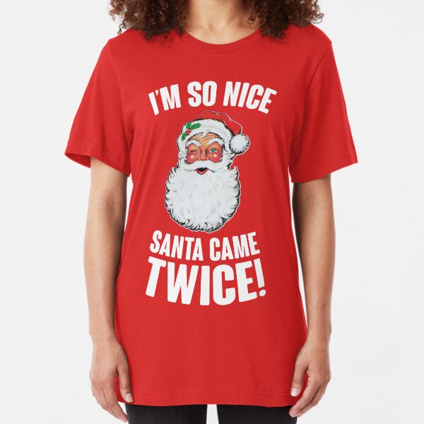 Santa Claus Jolly As Fah-La-La-La Red T-Shirt Men/'s Tee Christmas Holiday NWT