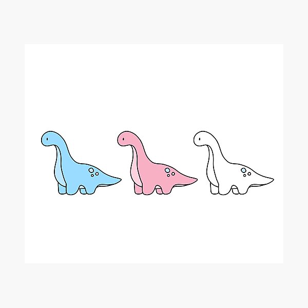 Item preview, Simple transgender dinosaurs designed and sold by Cindermoon.