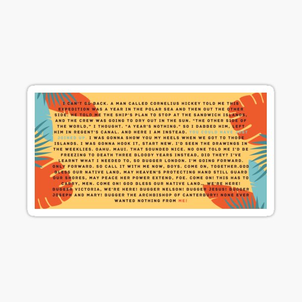 Item preview, the terror amc hickey's monologue designed and sold by arrowroot.