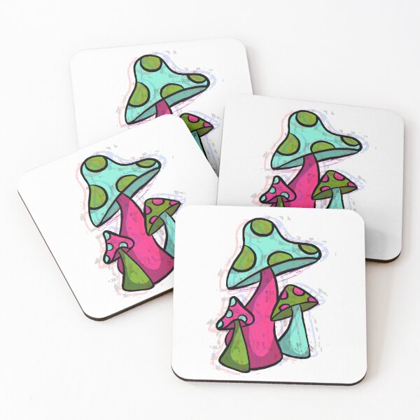 Item preview, neon glitchy 3d mushrooms designed and sold by ggradar.