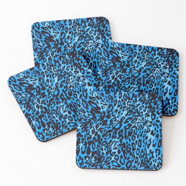 Item preview, azure blue leopard texture designed and sold by fowons.