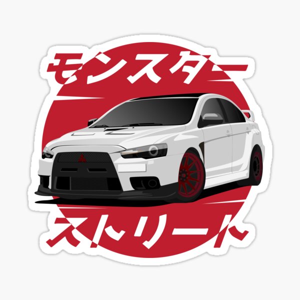 "Mitsubishi Lancer Evolution X" Sticker for Sale by AhmadAutomotive