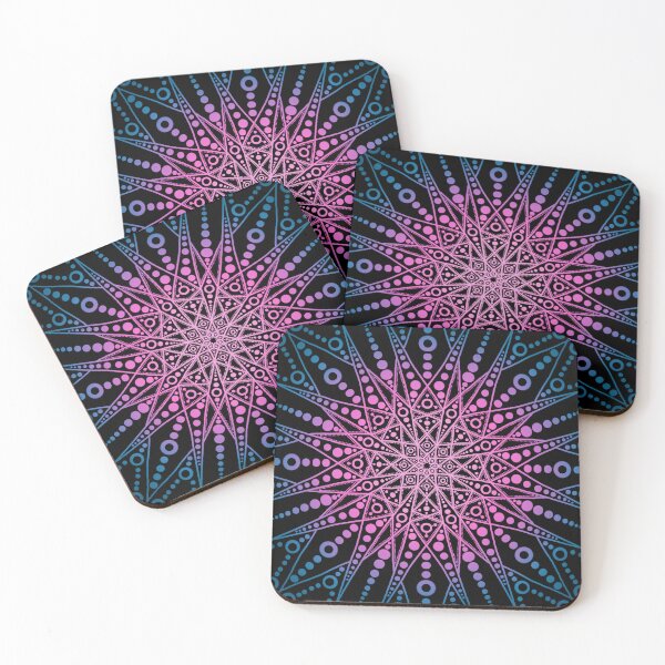 Aperçu de l'œuvre Mandala bleu rose créée et vendue par EyeDoNotCare.
