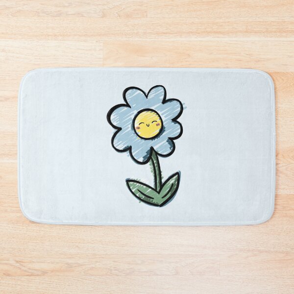Item preview, cute scribble blue flower design designed and sold by Sarah Vo.