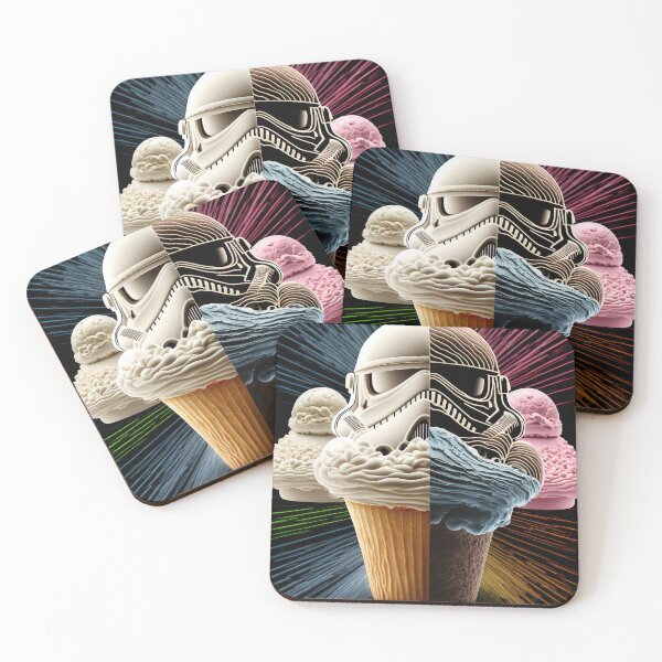 Item preview, Ice cream chocolate and space vanila strawberry cosmic poster designed and sold by osssoconcept.