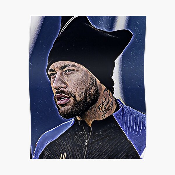 Neymar football jersey Poster for Sale by Justtrendytees