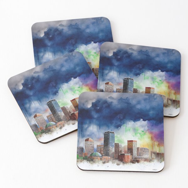 Item preview, A summer storm over downtown Denver designed and sold by Rocky Mountain Artistry.
