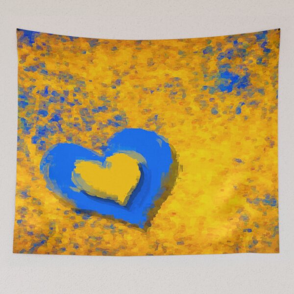 Item preview, Blue Heart And Golden Heart designed and sold by Joy Watson - Natural Light Photography .