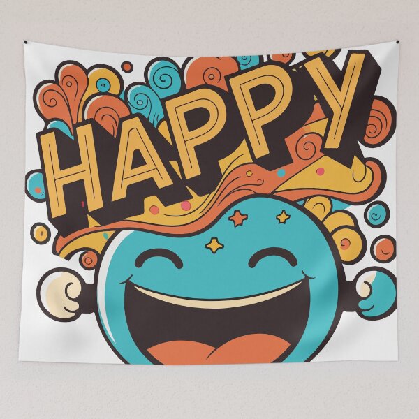 Item preview, Happy Sticker designed and sold by Meloncholai.