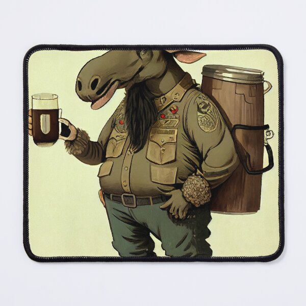 Item preview, Moose Backpacker with a drink designed and sold by dholzric.