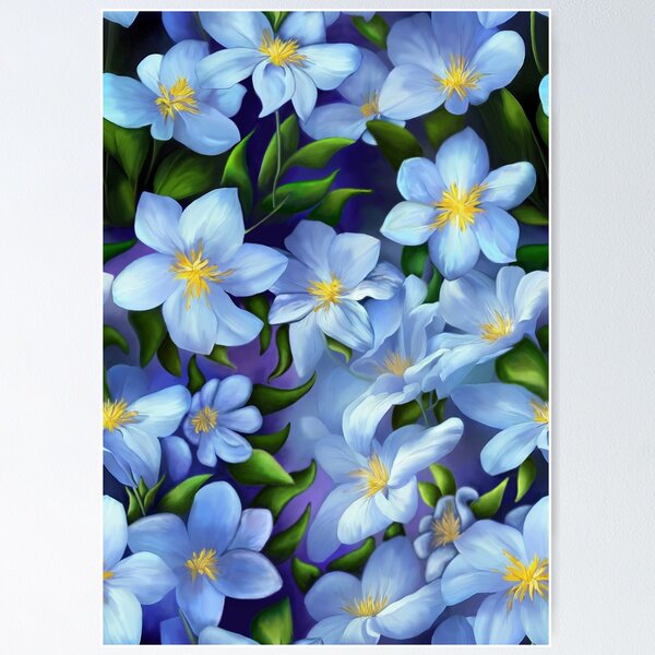 Item preview, Fantasy Blue Flowers  designed and sold by Kestrelle.