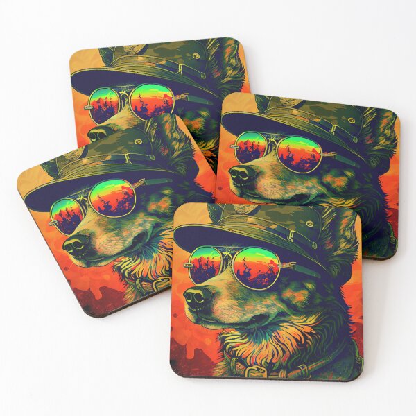 Item preview, Army Dog with Mirrored Sunglasses designed and sold by dholzric.