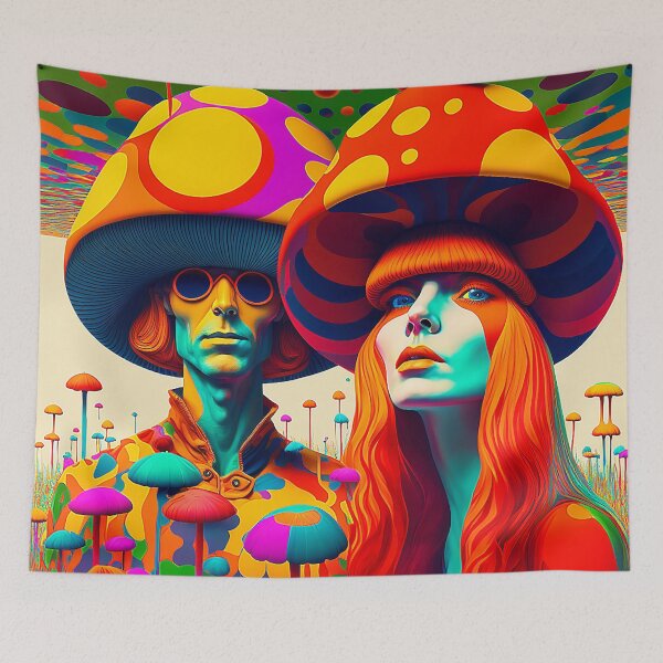 Item preview, PSYCHEDELIC MUSHROOM WORLD, Midjourney AI Artwork designed and sold by davidjulie.