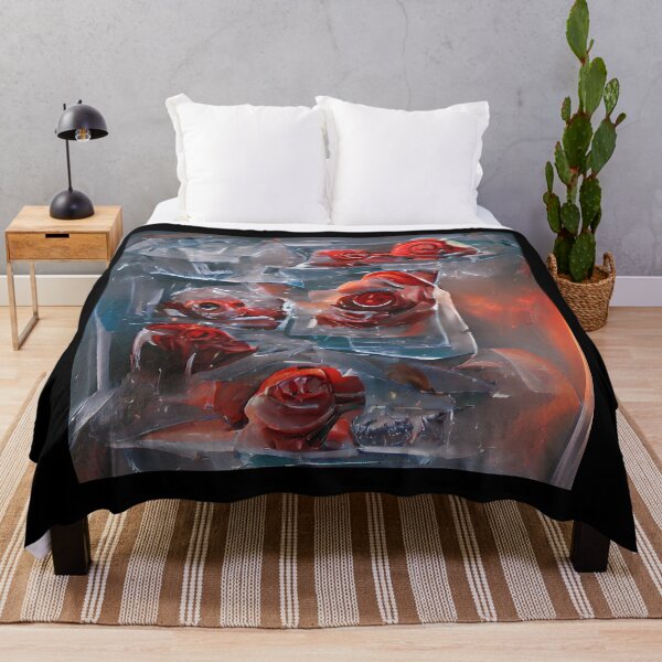 Item preview, Frozen Red Roses 2 - Throw Pillows and Prints.  designed and sold by ScatterHub.