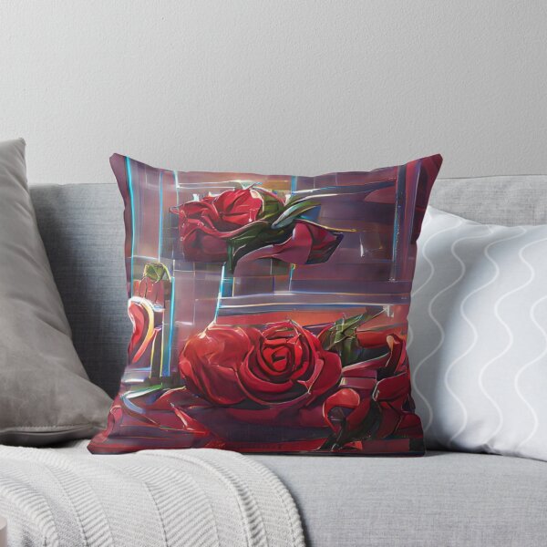 Item preview, Frozen Red Roses 3 - Throw Pillows and Prints.  designed and sold by ScatterHub.