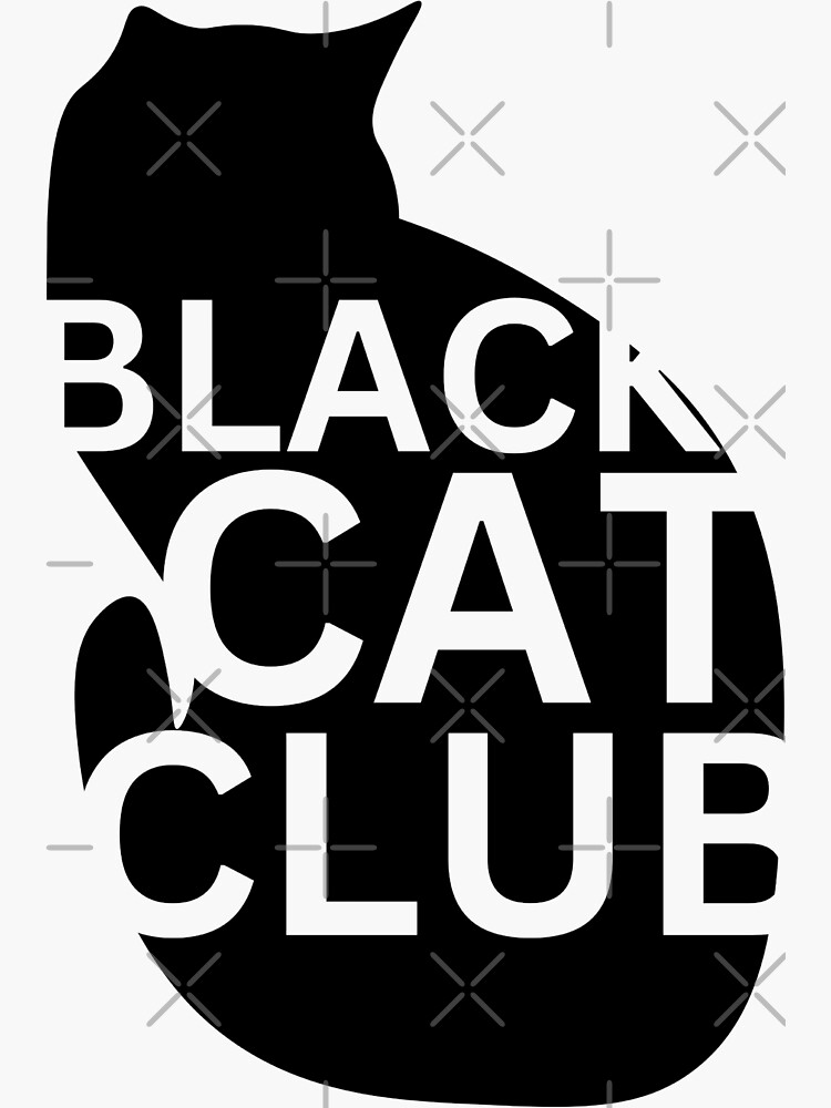 A Black Cat Club Scary Black Cat Silhouette Sticker For Sale By Customprintsg Redbubble 9370