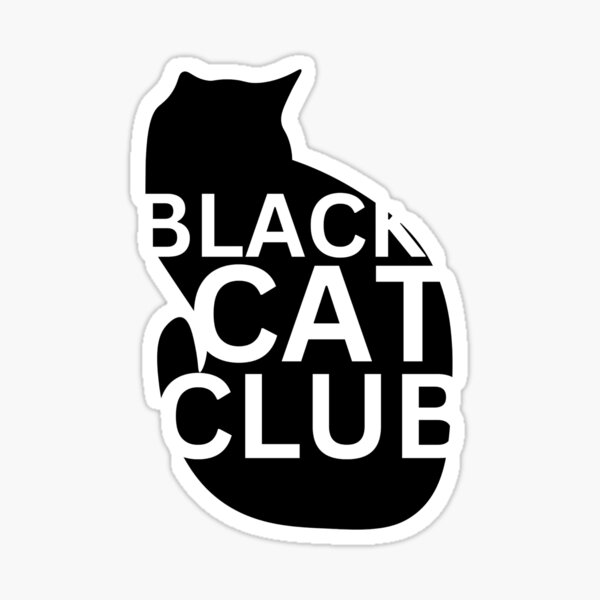 A Black Cat Club Scary Black Cat Silhouette Sticker For Sale By Customprintsg Redbubble 7560