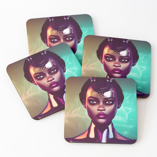 Item preview, Retrofuturism woman designed and sold by BigBrainArtwork.