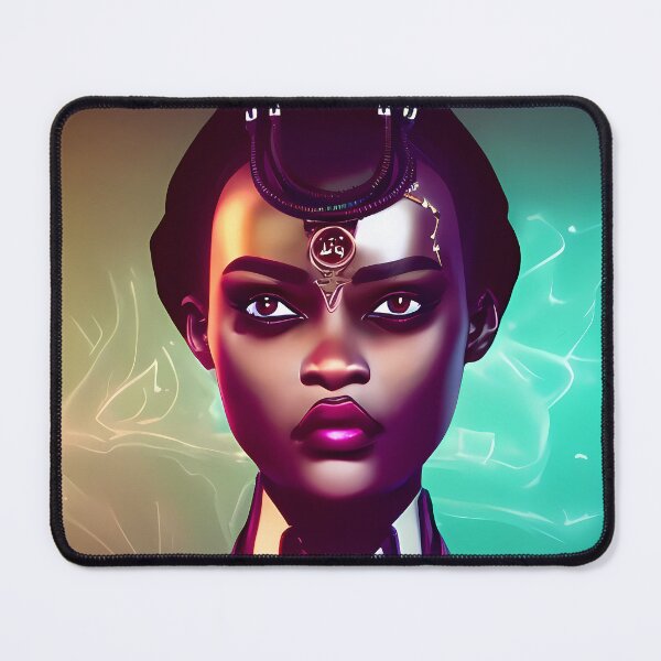 Item preview, Retrofuturism woman designed and sold by BigBrainArtwork.